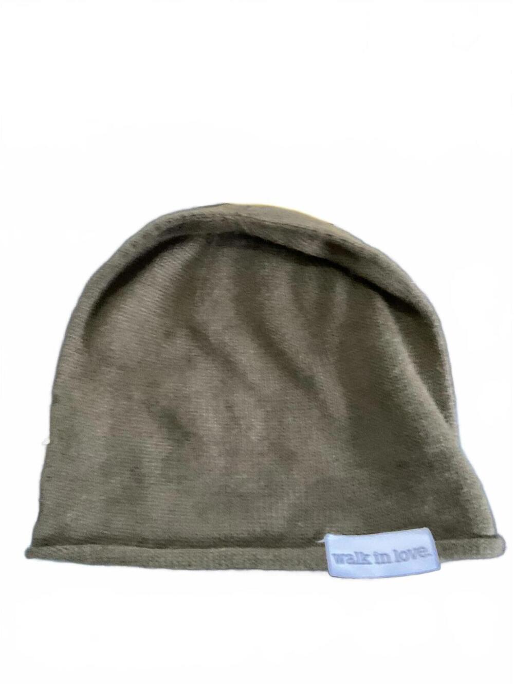 Alternative Walk in Love Olive Green Knit Beanie Hat